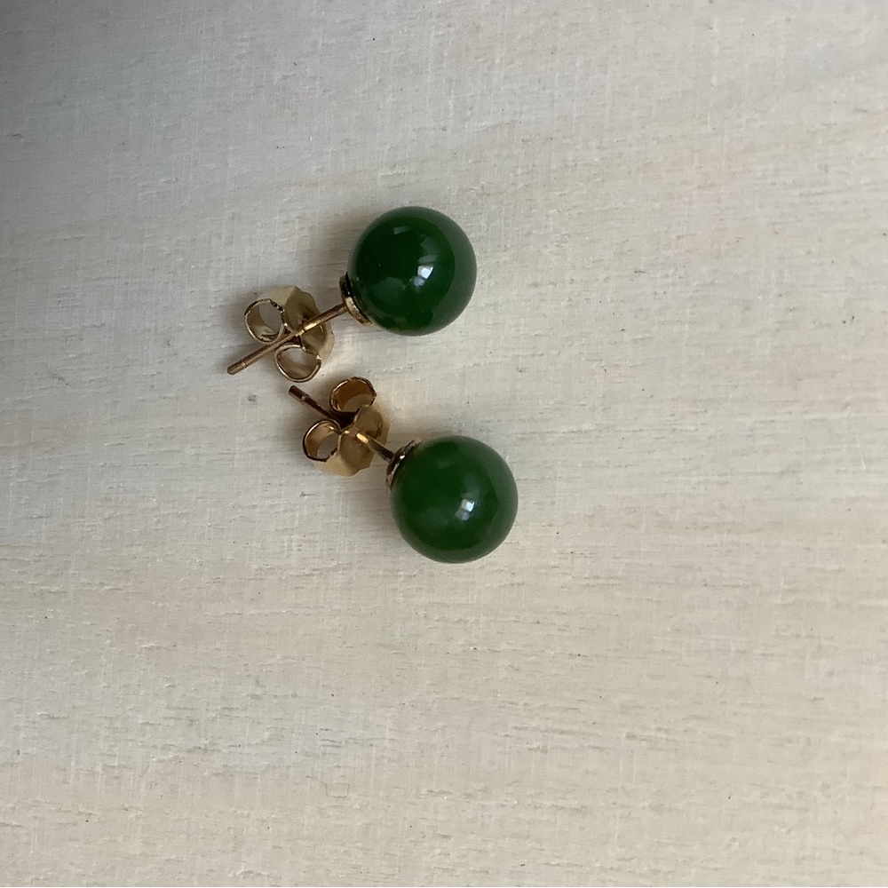 New vintage jade earrings